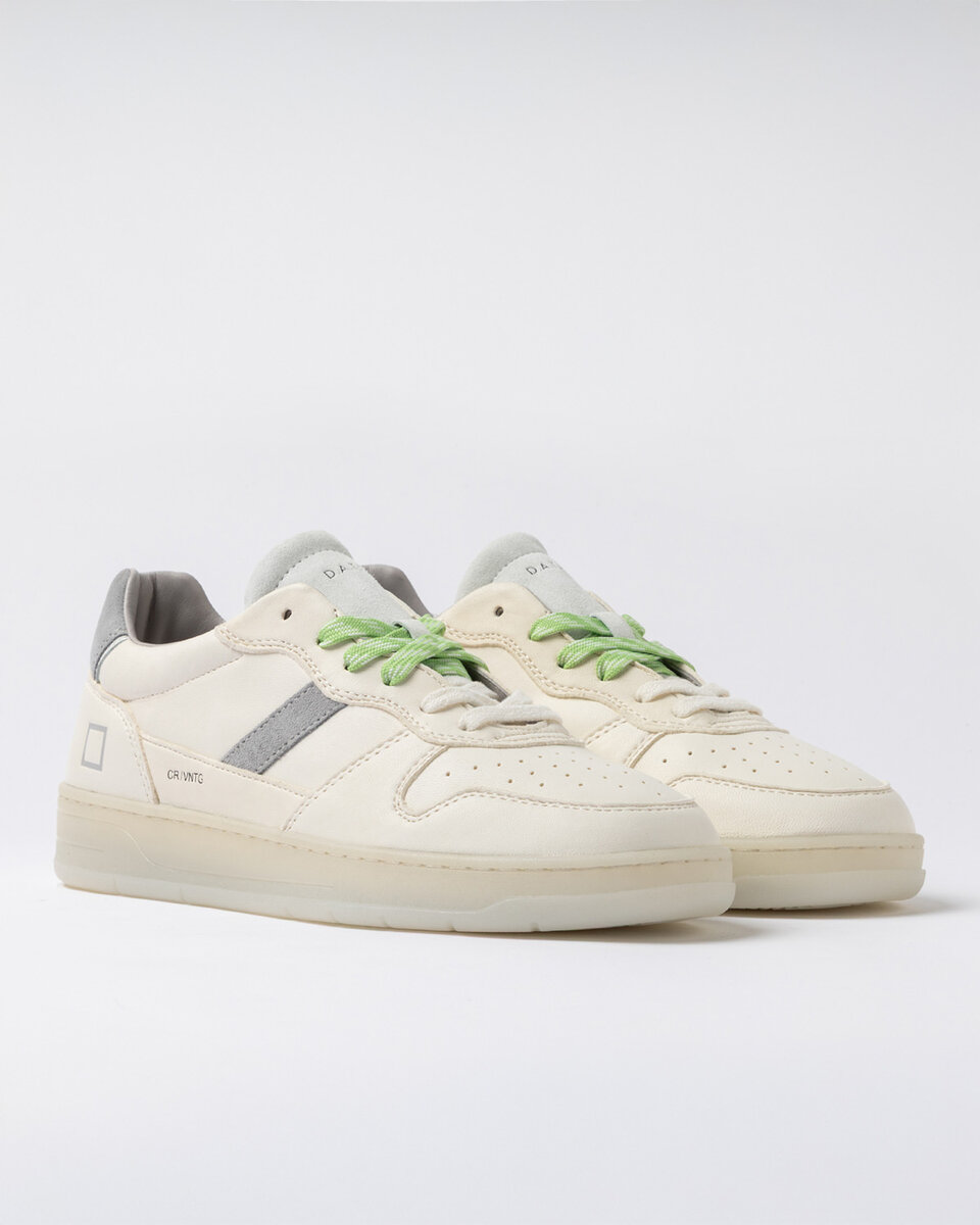 Court 2.0 VINTAGE DANA DERİSİ BEYAZ-GRİ
