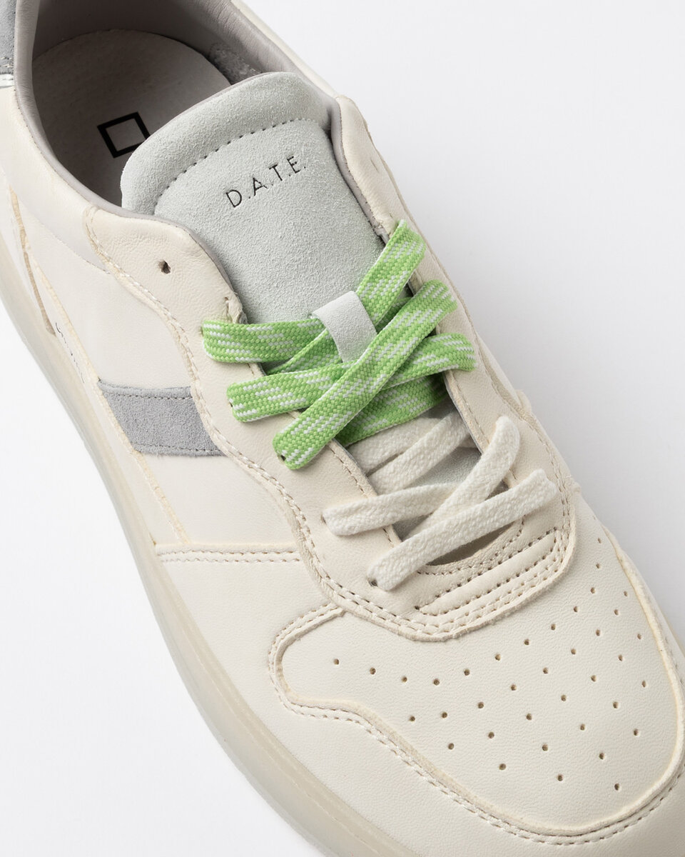 Court 2.0 VINTAGE DANA DERİSİ BEYAZ-GRİ
